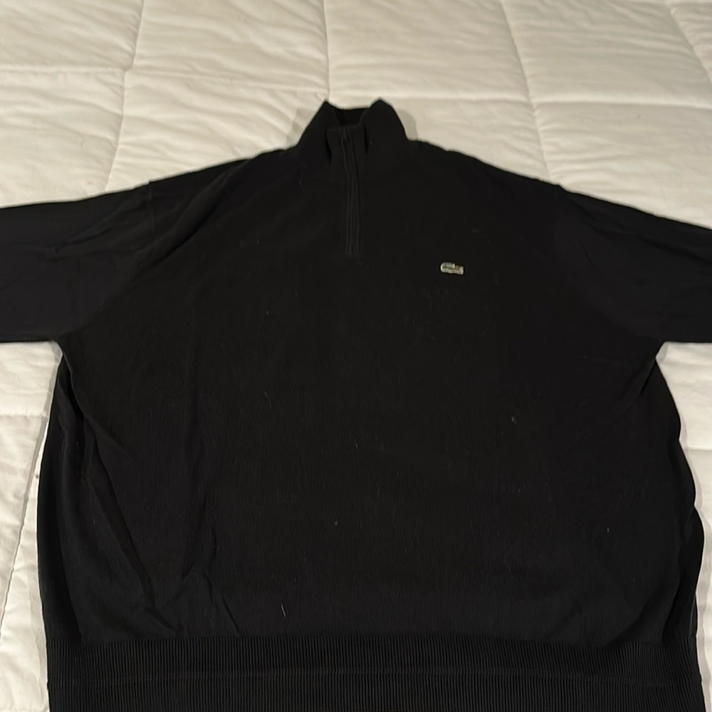 Lacoste quarter zip cotton/cashmere sweater size 7